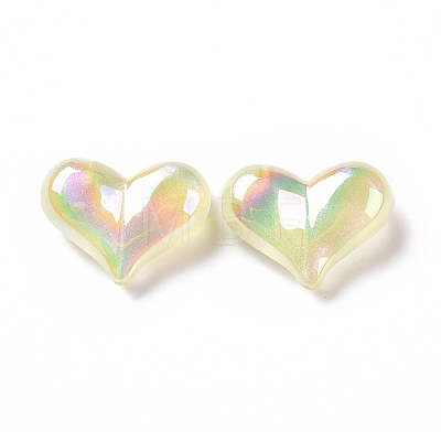 UV Plating Rainbow Iridescent Acrylic Beads OACR-C010-01D-1