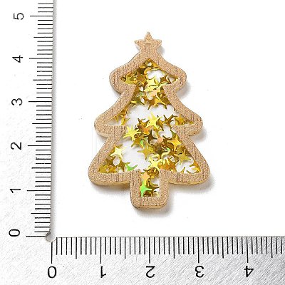 Christmas Theme Opaque Printed Acrylic Pendants SACR-Z005-02B-1