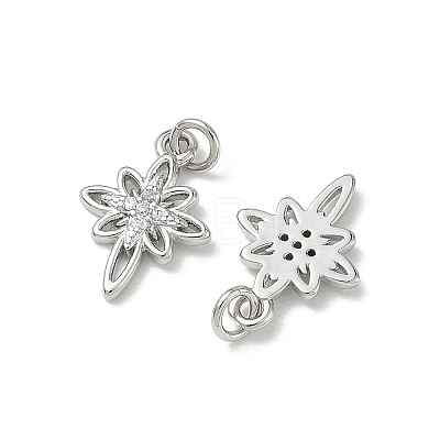 SHEGRACE Brass Clear Cubic Zirconia Charms XGRQ4G713-697P-1
