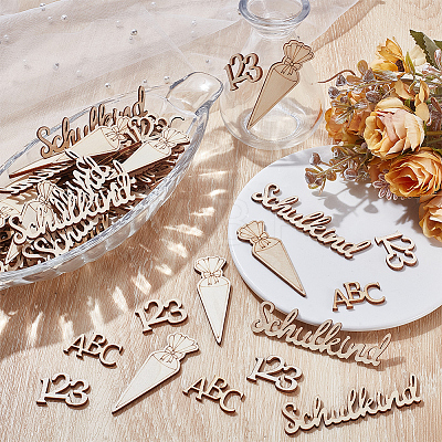 1 Set Unfinished Wood Confetti Table Decoration WOOD-SP0001-99-1
