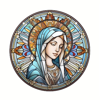 Virgin Mary Acrylic Window Hanging Ornaments PW-WG8AEE1-01-1