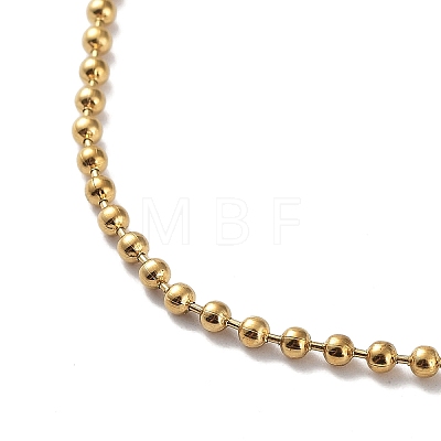Ion Plating(IP) 304 Stainless Steel Ball Chain Necklace NJEW-D045-03G-1