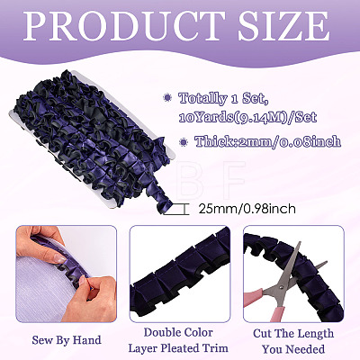 10Yards Polyester Lace Ribbon OCOR-TA0004-26F-1