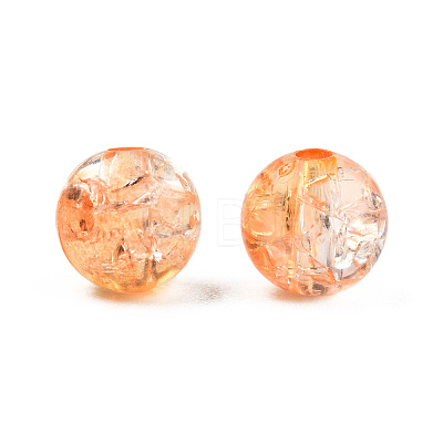 Transparent Crackle Acrylic Beads CACR-N002-08A-1