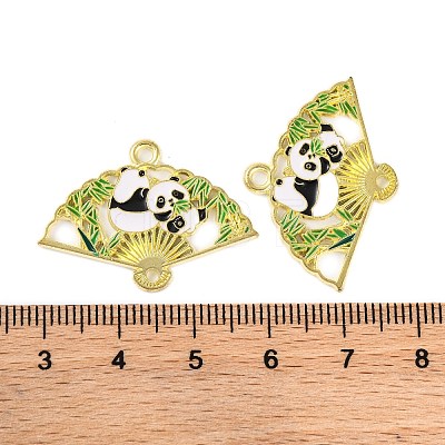 Golden Plated Alloy Enamel Connector Charms ENAM-Z017-15G-03-1