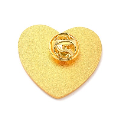 Heart with Yin Yang Pattern Enamel Pin JEWB-O007-A05-1