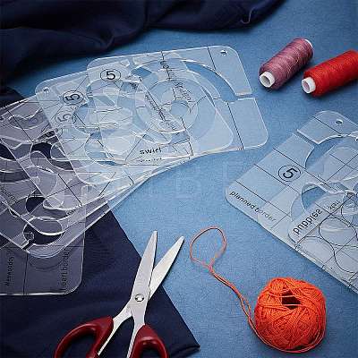 Gorgecraft Transparent Acrylic Sewing Template DIY-GF0002-91-1