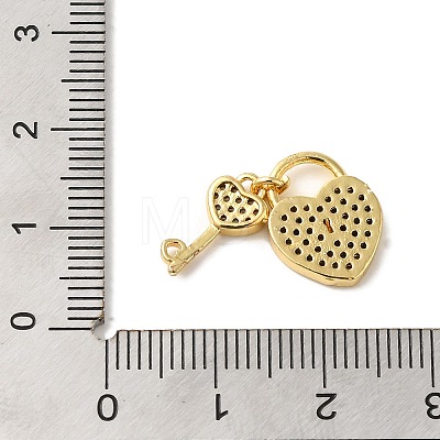 Brass Micro Pave Cubic Zirconia Pendants KK-C072-27A-G-1