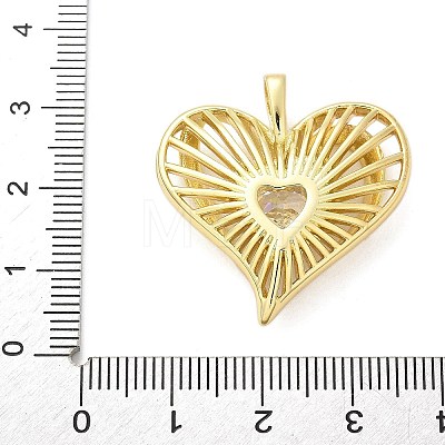 Brass Micro Pave Cubic Zirconia Pendants KK-S511-05C-G-1