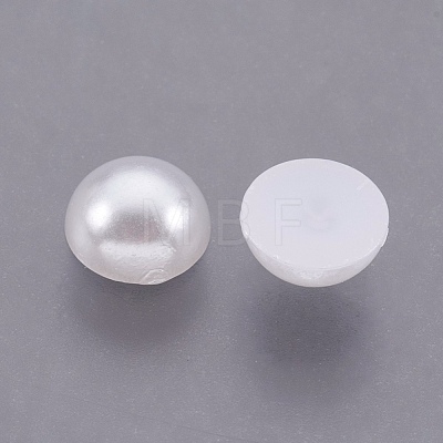 ABS Plastic Imitation Pearl Cabochons SACR-S738-6mm-Z9-1