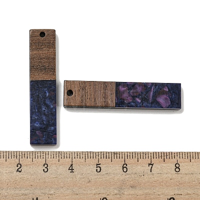 Resin and Walnut Wooden Pendants FIND-B042-20F-1