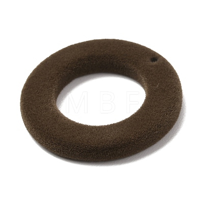 Flocking Opaque Resin Pendants RESI-K033-08A-1