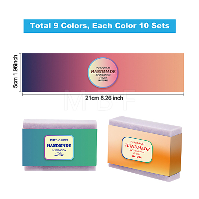   90Pcs 9 Style Gradient Color Soap Paper Tag DIY-PH0013-30B-1