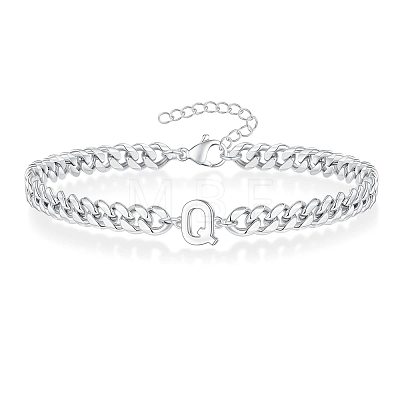 Letter 304 Stainless Steel Link Bracelets FS-WG7830E-41-1