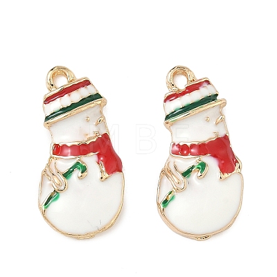 Christmas Alloy Enamel Pendants ENAM-I073-03G-1