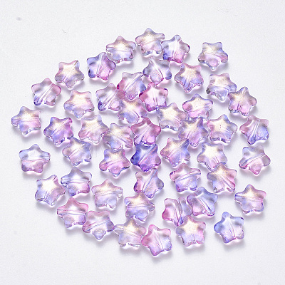 Spray Painted Glass Beads LS-GLAA-R211-04-E02-1