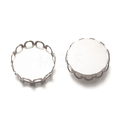 304 Stainless Steel Cabochon Settings STAS-H136-13B-P-1