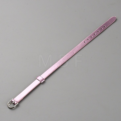 Blank PU Leather Cord Bracelet with Alloy Clasps X1-AJEW-TAC0041-01A-01-1