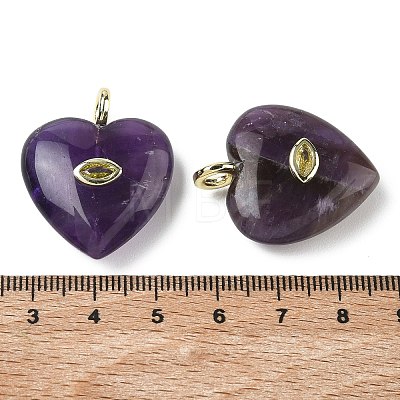 Natural Amethyst Pendants G-P585-03G-11-1
