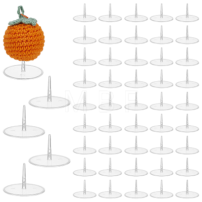 50Pcs Clear Plastic Cake Topper Support Stands for Figurines ODIS-FG0002-01B-1