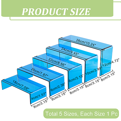 5-Tier Acrylic Display Riser Stands ODIS-WH0006-06C-1