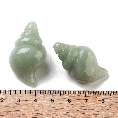 Natural Green Aventurine Carved Figurines DJEW-L023-H20-1