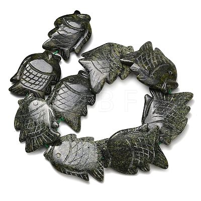 Natural Serpentine Green Lace Stone Beads Strands GG-CBACC04-01-1
