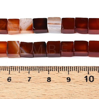 Natural Red Agate(Dyed & Heated) Beads Strands G-T139-6x6-35A-1