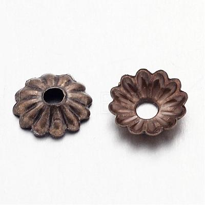 Antique Bronze Iron Flower Bead Caps X-IFIN-D023-AB-NF-1
