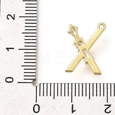 Brass Micro Pave Cubic Zirconia Pendants KK-M310-01G-24-1