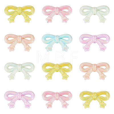 30Pcs Opaque UV Plating Acrylic Beads OACR-TA0003-68-1