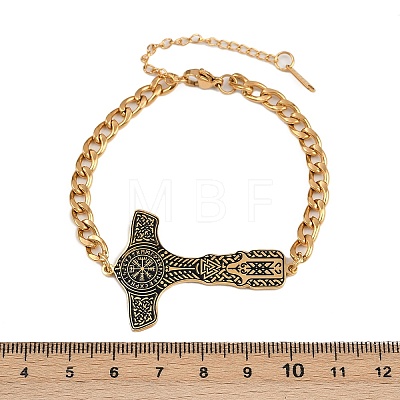 304 Stainless Steel Enamel Link Bracelets BJEW-P356-01A-G-1
