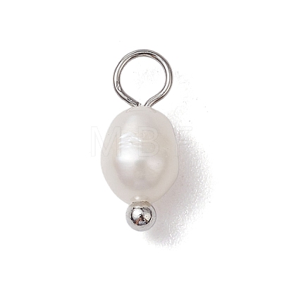 Natural Freshwater Pearl Potato Charms PALLOY-JF03202-02-1