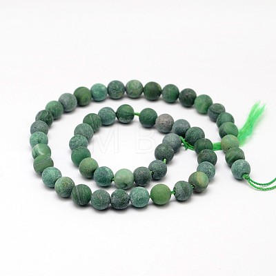 Natural African Jade Round Beads Strands G-O151-04-4mm-1