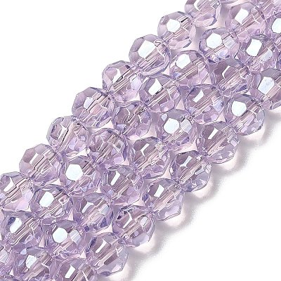 Electroplate Glass Beads Strands X-EGLA-Q129-01B-1