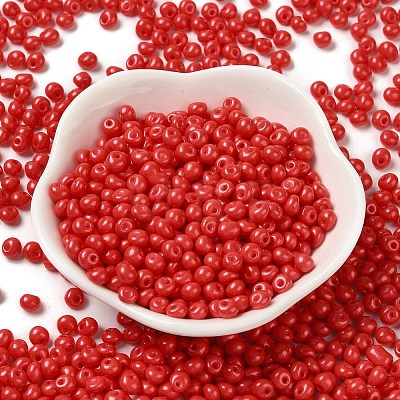 6/0 Opaque Baking Paint Glass Seed Beads SEED-M012-02A-20-1