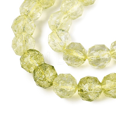 Crackle Transparent Glass Beads Strands GLAA-Q108-02A-16-1