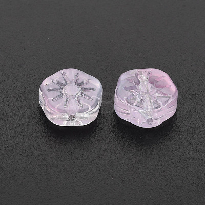 Two Tone Transparent Spray Painted Glass Beads GLAA-T022-23-C02-1