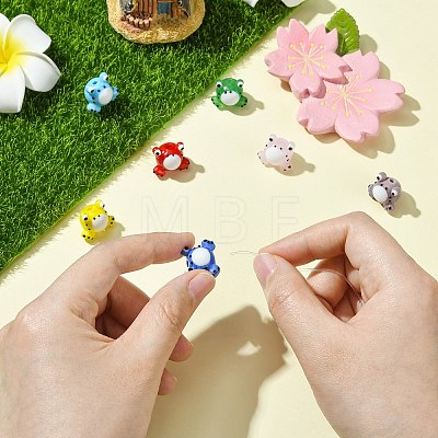 7Pcs 7 Colors Handmade Lampwork Beads LAMP-CJ0002-15-1