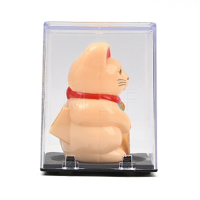 ABS Plastic Solar Powered Maneki-neko Figurines LS-DJEW-B017-01B-02-1