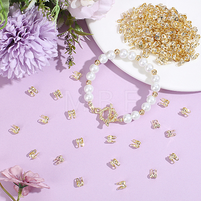 150Pcs Brass Bead Tips KK-BBC0027-85A-1