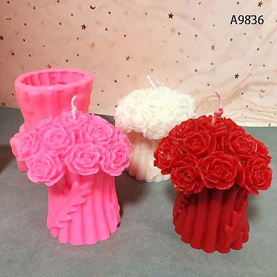 Valentine's Day Rose Bouquet DIY Silicone Molds PW-WG72039-01-1