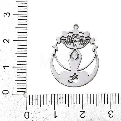 201 Stainless Steel Pendants STAS-Z155-06P-1