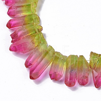 Natural Quartz Crystal Dyed Beads Strands G-I345-02C-1