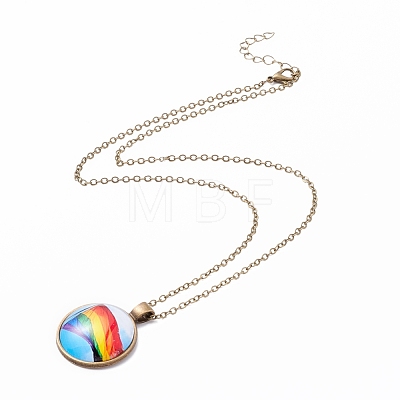 Rainbow Pride Necklace NJEW-F290-01D-1