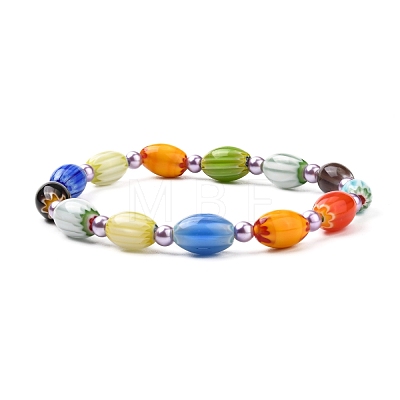 Cute Candy Color Beads Stretch Bracelet for Teen Girl Women BJEW-JB06935-1