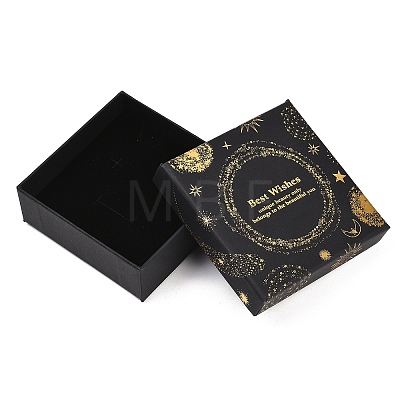 Gold Stamping Planet Cardboard Jewelry Packaging Boxes CON-T002-01F-1