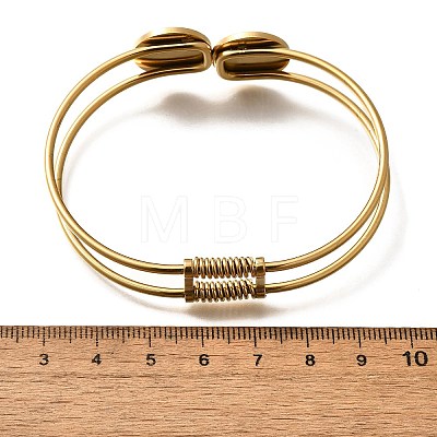 304 Stainless Steel Bangles for Women BJEW-R014-03G-1