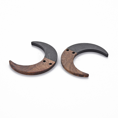 2-Hole Resin & Walnut Wood Buttons RESI-S389-080-B02-1