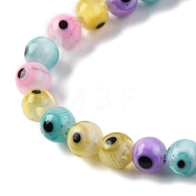 Handmade Evil Eye Lampwork Beads Strands LAMP-G164-09A-1